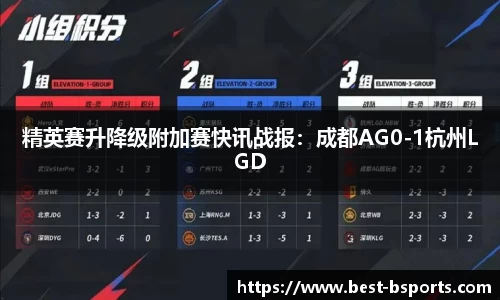精英赛升降级附加赛快讯战报：成都AG0-1杭州LGD